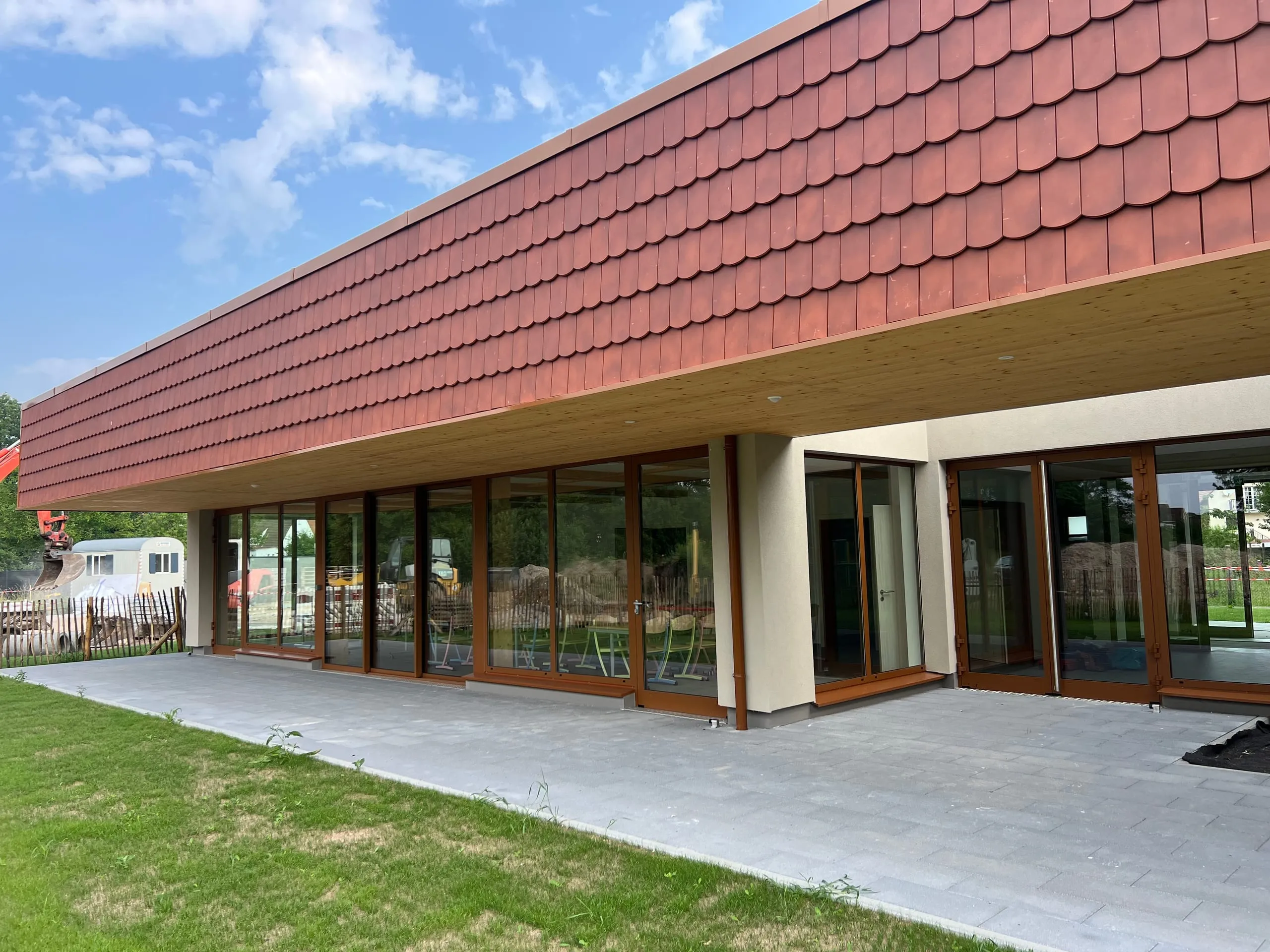 Châssis aluminium vitrés sur une maison à Riedseltz