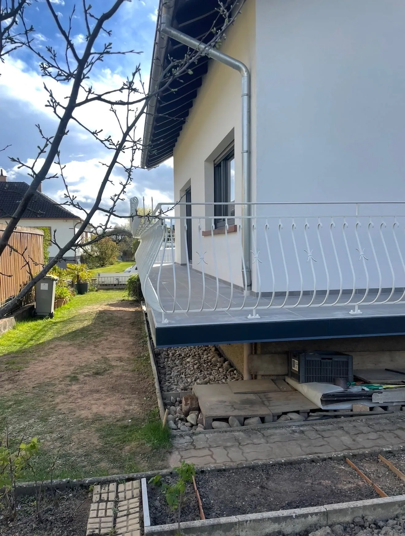 Garde-corps de balcon rénové chez un particulier