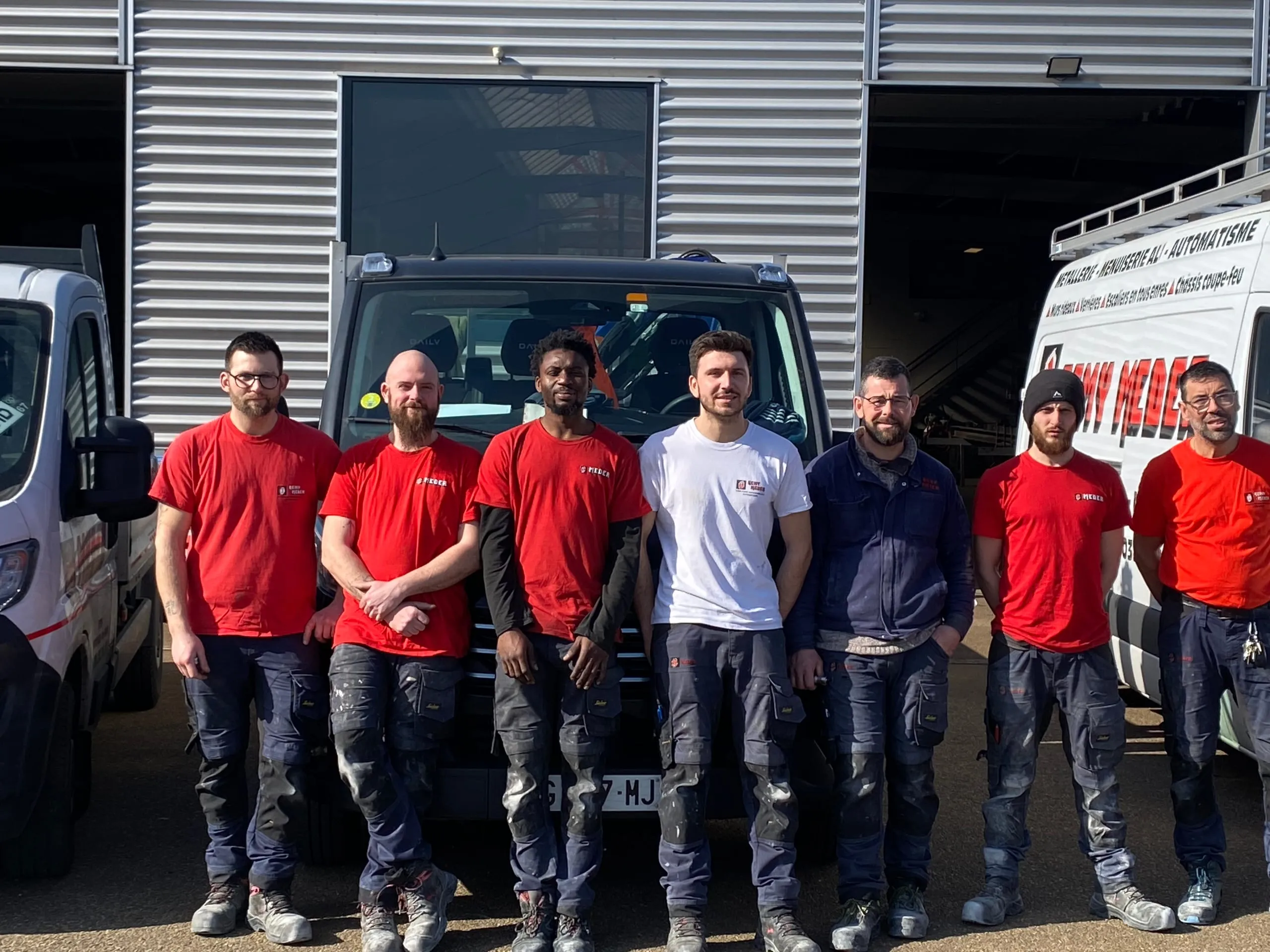 Équipe de pose sur chantier